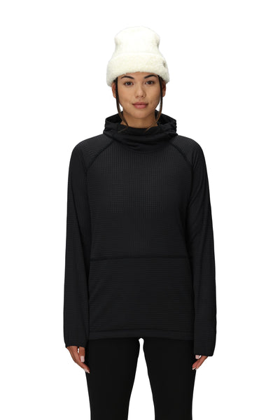 686 Womens Mission Grid Fleece Hoodie Black