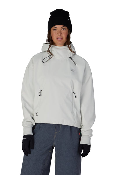 686 Womens Waterproof Team Crop Hoodie Limestone