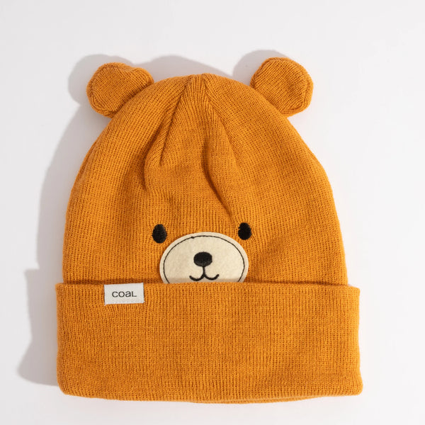 Coal Wildling Kids Knit Beanie Bear