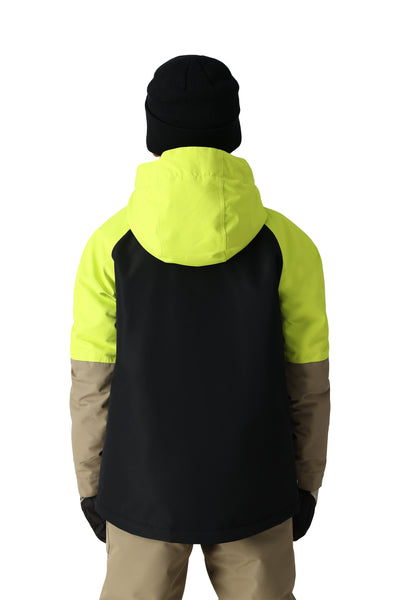 686 Boys' Hydra Insulated Jacket Lime Colorblock Back