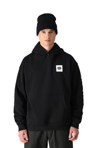 686 Icon Premium Heavyweight Pullover Hoody Black Front