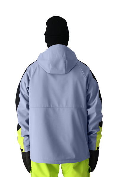 686 Waterproof Anorak Purple Impression Colorblock Back
