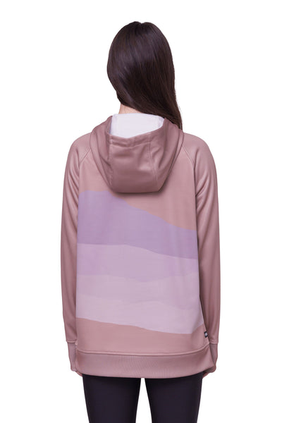 686 Women's Bonded Fleece Pullover Hoodie Dusty Mauve Back