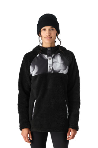 686 Women's Hemlock Sherpa Fleece Hoody Ghost Floral Front