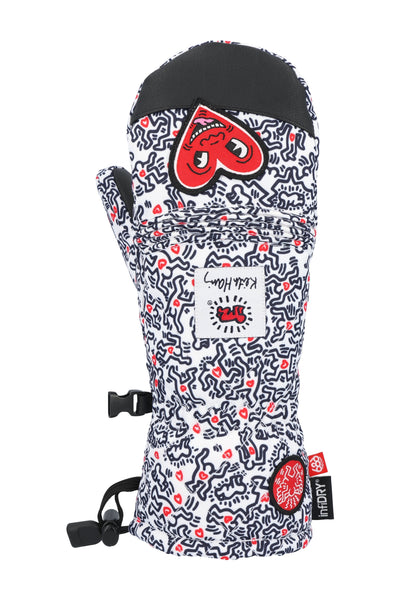 686 Women's Jubilee Mitt Keith Haring White