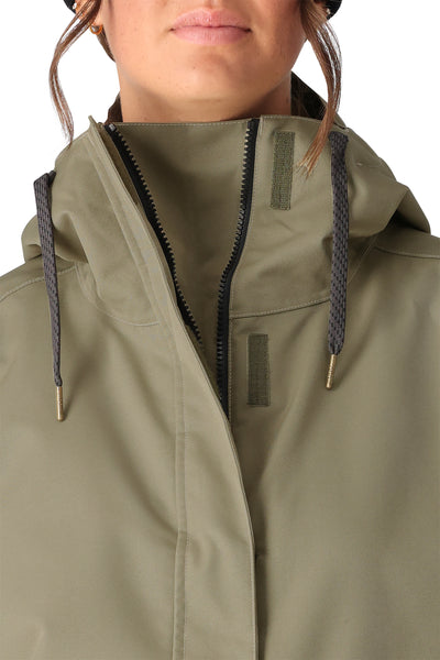 686 Women's Outline Shell Anorak Sage Front Zip