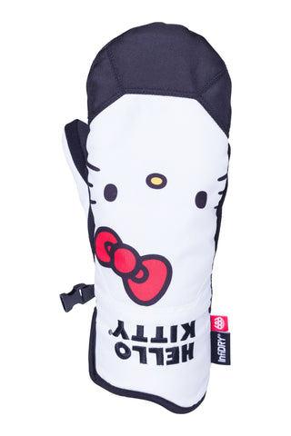 686 Women's Revel Mitt Hello Kitty White