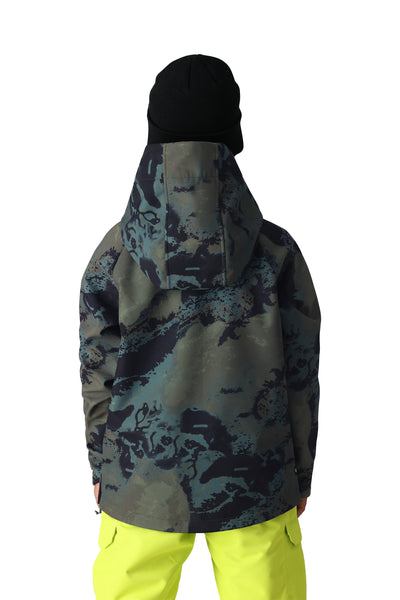 686 Youth Waterproof Hoody Cypress Green Hemisphere Back