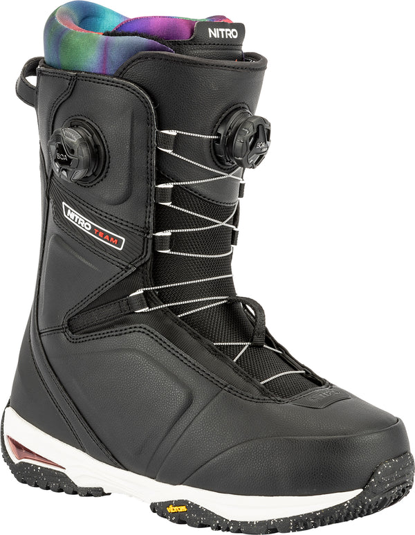 2018 nitro snowboard boots Nitro Men's Team BOA Snowboard Boots 2026 Black-Tie Dye 9