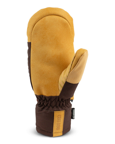 Crab Grab Womens Snuggler Mitt Brown Contrast Palm 