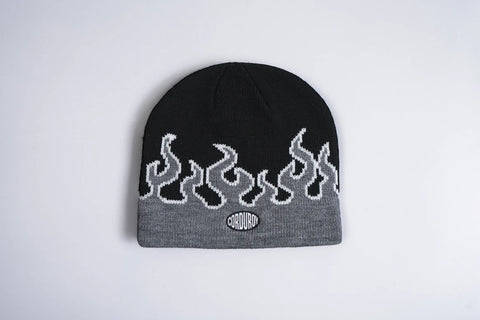Corduroy LL Burn Skully Beanie Black