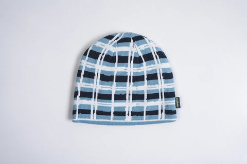 Corduroy Tartan Beanie By Justin Phipps Sky