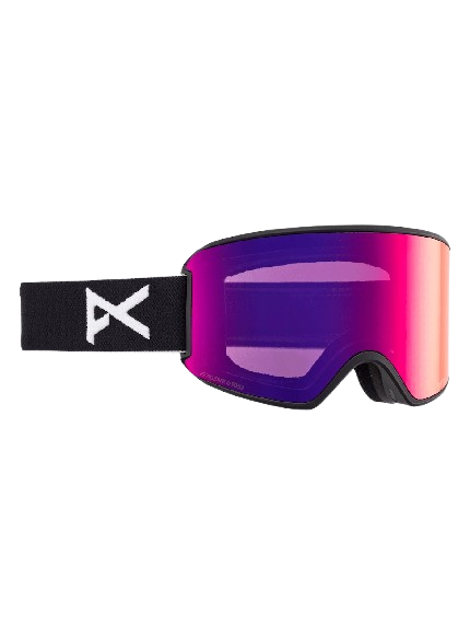 Anon WM3 Ski/Snowboard Goggles - Black Frame + Perceive Sunny Red Lens