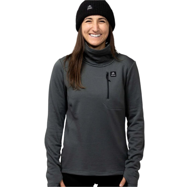 Jones Womens Flagship Recycled Grid Fleece Pullover Fit