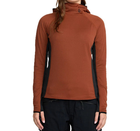 Volcom Womens Gridlock Hoodie Burnt Henna