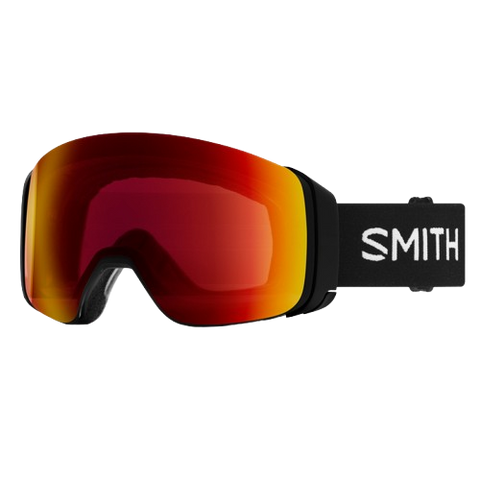 Smith 4D Mag Ski/Snowboard Goggles - Black Frame + Sun Red Mirror Lens