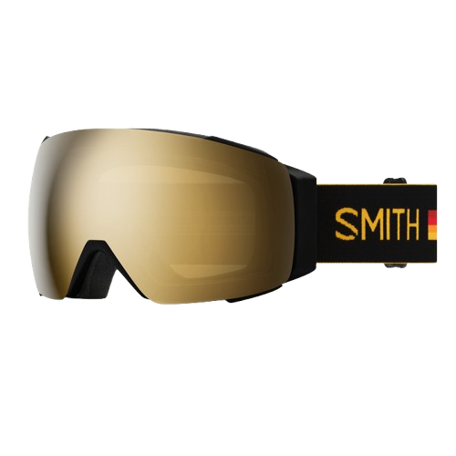 gold ski goggles Smith I/O Mag Goggles