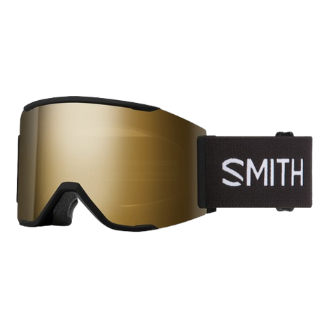 Smith Squad Mag Ski/Snow Goggles - Black Frame + ChromaPop Sun Black Gold Mirror Lens