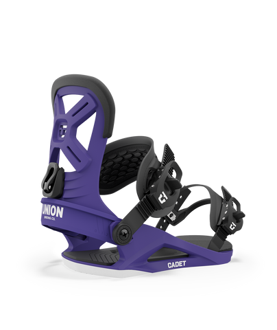 Union Cadet Kid's Snowboard Bindings 2024 Purple Logo