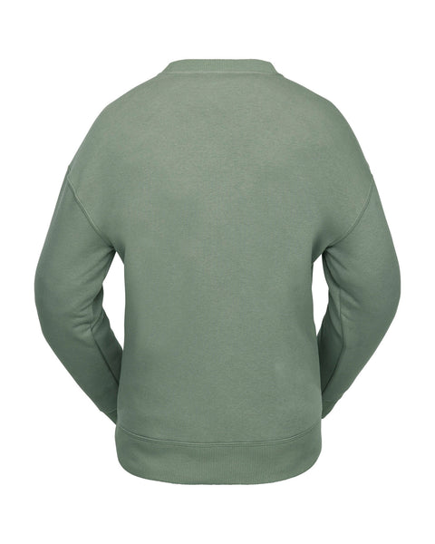 Volcom Womens Essential Crew Lichen Green Back