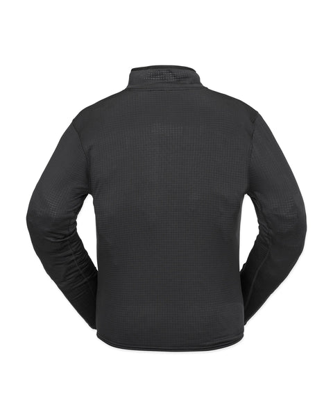 Volcom Gridlock Mock Neck Fleece Top Black Back