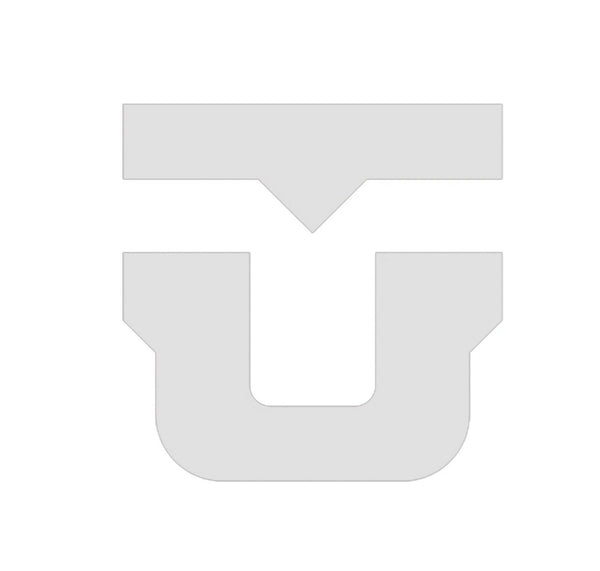 Union U Die Cut Sticker White