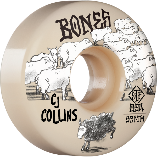 Bones Skate Wheels Collins Black Sheep 52mm Naturals