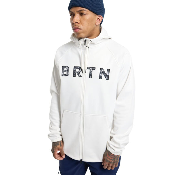 Burton Crown Weatherproof Full-Zip Fleece Stout White Front
