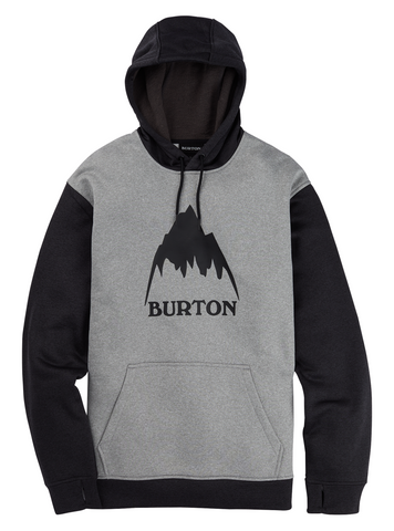 Burton Oak Pullover Hoodie Grey Heather/True Black