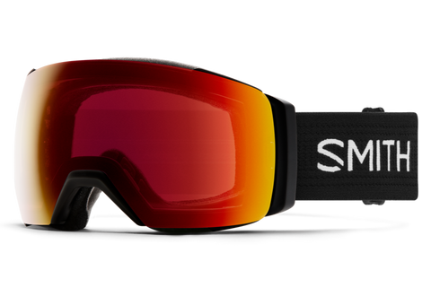 Smith I/O Mag XL Black Chromapop Sun Red Mirror 