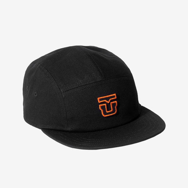 Union 5 Panel Hat Black Orange