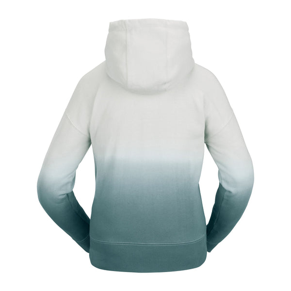 Volcom Womens Peak Pullover Hoodie Green Ash Back